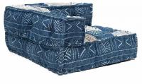 Модуль мягкий угловой  Secret De Maison BASKO (mod. 10092) cotton Kilim, 80х80х43см, синий фото Модуль мягкий угловой  Secret De Maison BASKO (mod. 10092) cotton Kilim, 80х80х43см, синий. Фото №1