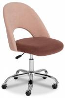 Кресло LATINA флок , бежевый/коричневый, 7/6. Фото №1