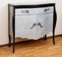 Тумба 473 Plata Envejesida/Negro Roto. Фото №1