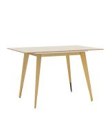 Стол обеденный Ричмонд 120*80 охра стеклянный фото Стол обеденный Ричмонд 120*80 охра стеклянный. Фото №1