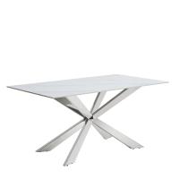 Стол T088 (160) камень белый матовый Calacata