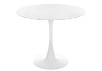 Стол стеклянный Tulip 90 white. Фото №1