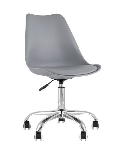 Стул офисный BLOK NEW пластиковый серый. Фото №2