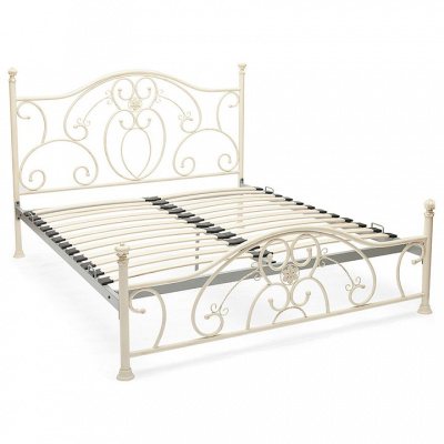 Кровать металлическая ELIZABETH 160*200 см (Queen bed), Античный белый (Antique White). Фото