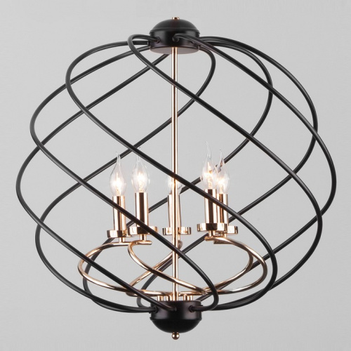 Подвесная люстра Eurosvet Sorrel 60105/5 черный. Фото №1