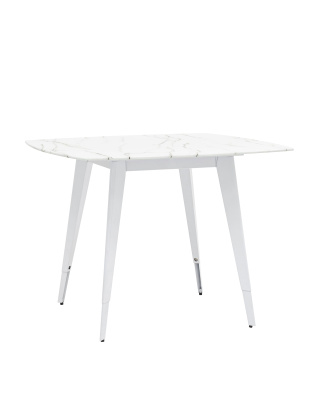 Стол обеденный Ричмонд 100*100 белый стеклянный. Фото