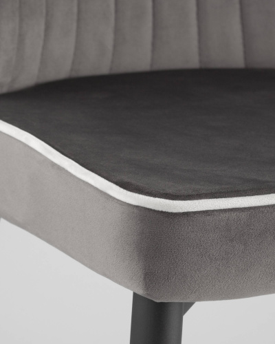 Стул Лоренс велюр антрацитовый. Фото №10