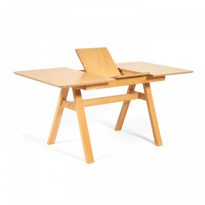 Стол раскладной Ricco (Рикко) основание бук, столешница мдф, 80x120+40*75см, Натуральный. Фото