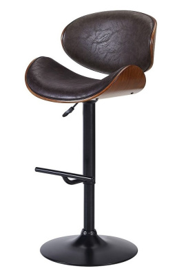 Стул барный JY1076 коричневый/черный фото Стул барный JY1076 коричневый/черный. Фото №3
