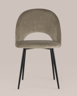 Стул Меган велюр с ромбами капучино. Фото