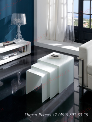 Набор из трех столиков DUPEN ND-01 белый. Фото