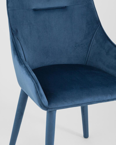 Стул Диана сине-зеленый ножки велюр. Фото №8