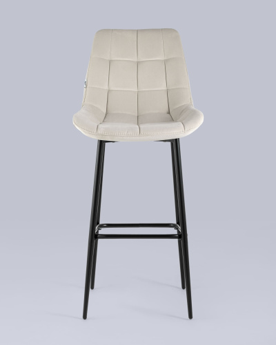 Стул барный Флекс велюр бежевый. Фото №5