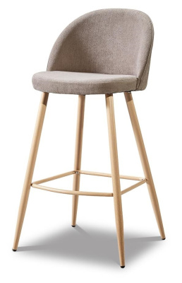 Барный стул 373B бежевый/дерево. Фото №2