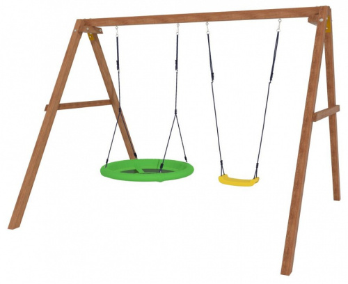 Качели детские Р911-19, коричневый. Фото №3