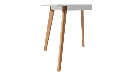 Стол M-407/80 белый матовый/бук. Фото №5