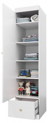 Шкаф для белья Polini Kids Fun, белый. Фото №3