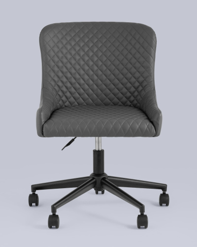 Стул офисный Ститч Хани экокожа серый. Фото №5