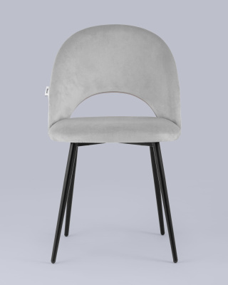 Стул Меган велюр светло-серый фото Стул Меган велюр светло-серый. Фото №5