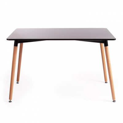 Стол JOHN (mod. T1001) МДФ/дерево, 80 х 120 х 75 см , Black (черный)/ Natural (натуральный). Фото