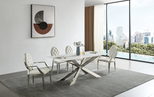 Стул Y110B бежевый бархат. Фото №2