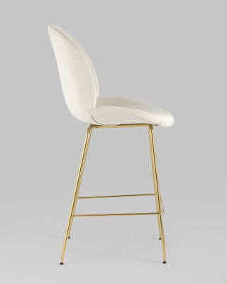 Стул полубарный Beetle со спинкой бежевый фото Стул полубарный Beetle со спинкой бежевый. Фото №4