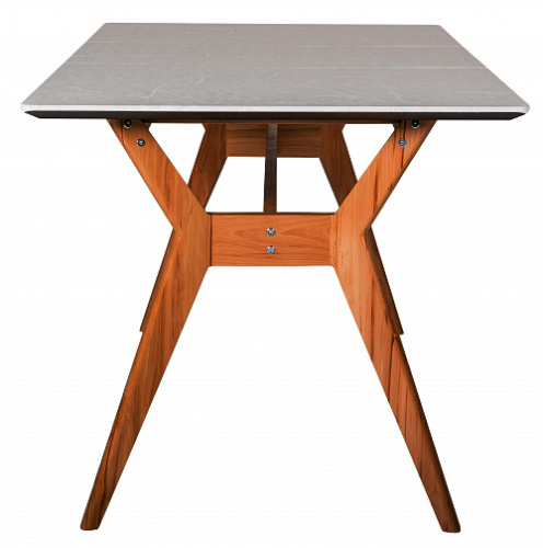 Стол Нарвик раскладной 140-180 ОРЕХ-Мрамор Бьянко. Фото №6