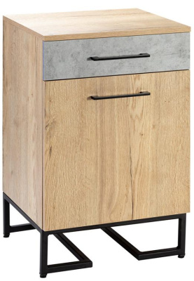 Тумба для обуви с ящиком Loft Дуб натур/Бетон. Фото №2