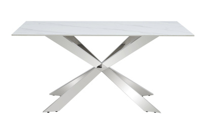 Стол T088 (160) камень белый матовый Calacata. Фото