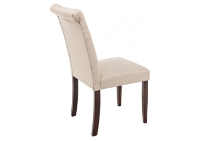 Стул деревянный Amelia dark walnut / fabric cream. Фото
