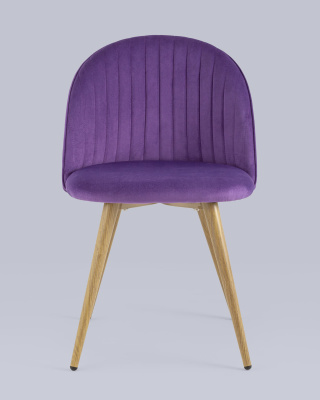 Стул Лион Страйпс велюр лиловый. Фото
