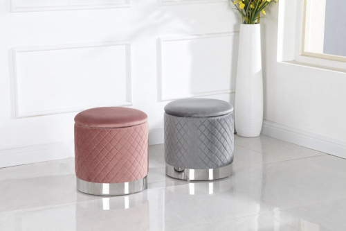 Пуф FS-006-40SV пепельно розовый. Фото №4