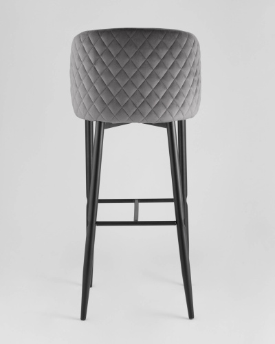 Стул барный Оскар велюр серый. Фото №7