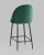 Стул полубарный Логан велюр зелёный. Фото №7