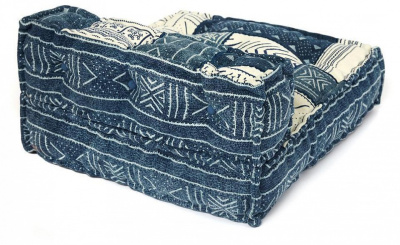 Модуль мягкий со спинкой Secret De Maison BASCO (mod. MA-105) cotton Kilim, 80х80х43см, синий. Фото №2