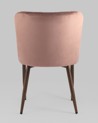 Стул Ститч Хани велюр пыльно-розовый ножки дерево. Фото №6