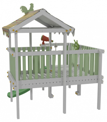 Комплекс игровой ДК8Б, бирюзовый, серый. Фото №4