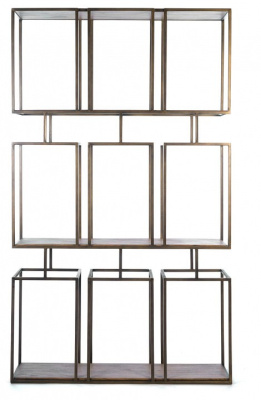 Шкаф книжный Secret de Maison PEREIRA ( mod. BKC OTH 20-05) металл, 115*35*196 см, античная медь. Фото