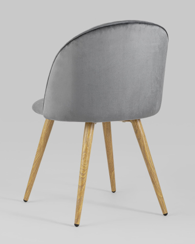 Стул Лион Страйпс велюр серый. Фото №7