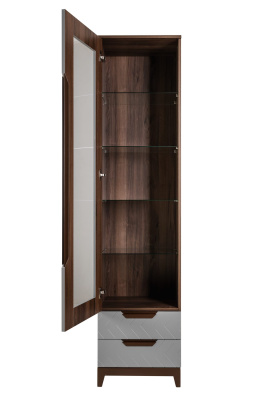 Шкаф витрина Сканди Грей фото Шкаф витрина Сканди Грей. Фото №5