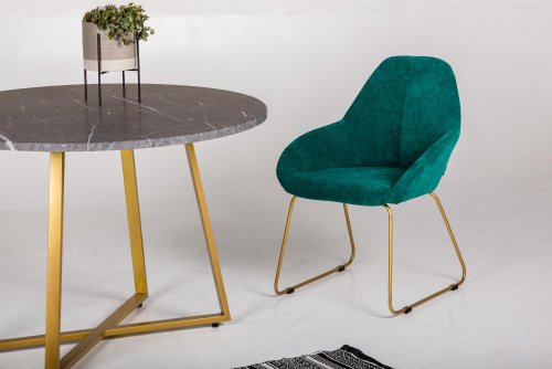 Кресло Kent Грей/Линк Золото. Фото №9