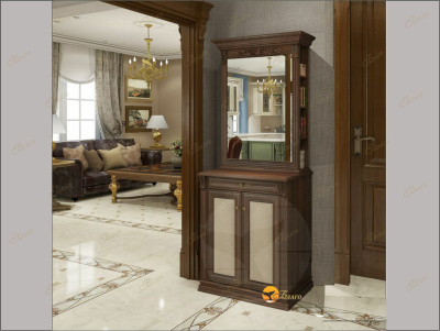 Зеркало с полками над обувницей Б5.4-7 фото Зеркало с полками над обувницей Б5.4-7. Фото №3