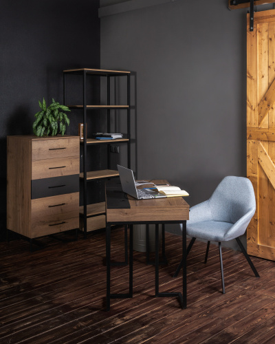 Стол рабочий лофт дуб табак графит . Фото №14