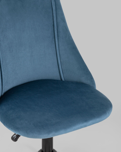 Кресло компьютерное Сиана велюр синий. Фото №9