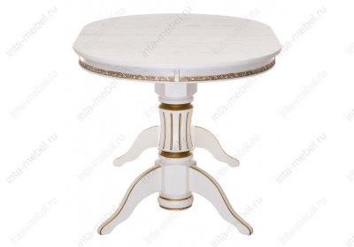 Стол Герцог молочный с золотой патиной фото Стол Герцог молочный с золотой патиной. Фото №5