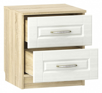 (Сильва) НМ 040.37 Тумба Оливия / дуб сонома / белый. Фото
