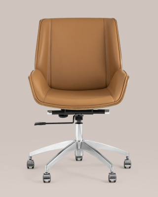 Кресло офисное TopChairs Crown коричневое фото Кресло офисное TopChairs Crown коричневое. Фото №5