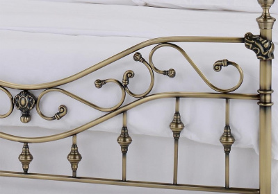 Кровать металлическая CHARLOTTE 140*200 см (Double bed), цвет: Античная медь (Antique Brass). Фото