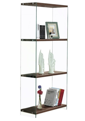 Стеллаж F-049-165H прозрачный/коричневый фото Стеллаж F-049-165H прозрачный/коричневый. Фото №2