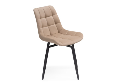 Стул на металлокаркасе Челси крутящийся велюр бежевый / черный. Фото №4